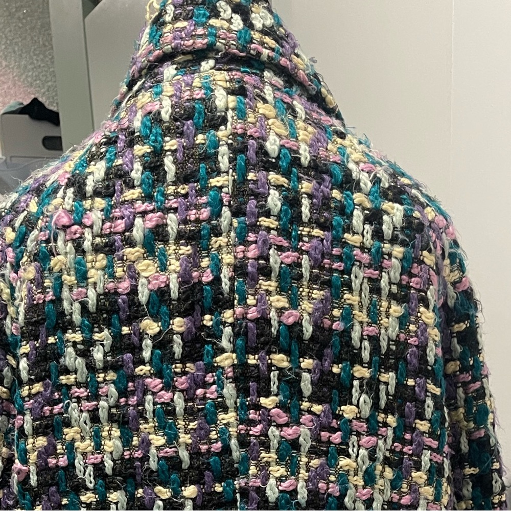 Eva Mendes for New York & Company Bouclé Tweed Coat – Size L - Picture 8 of 9